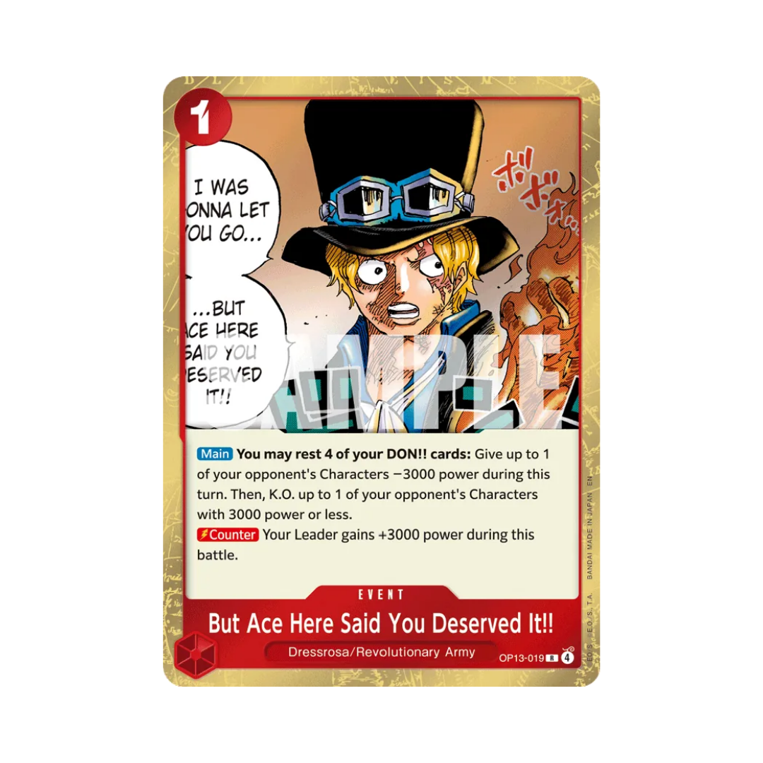 But Ace Here Said You Deserved It!! OP13-019 EN