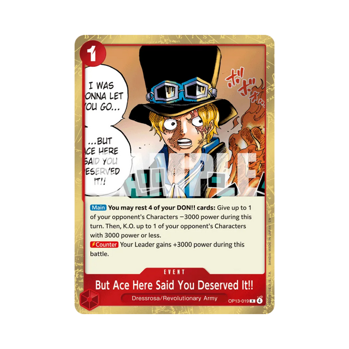 But Ace Here Said You Deserved It!! OP13-019 EN