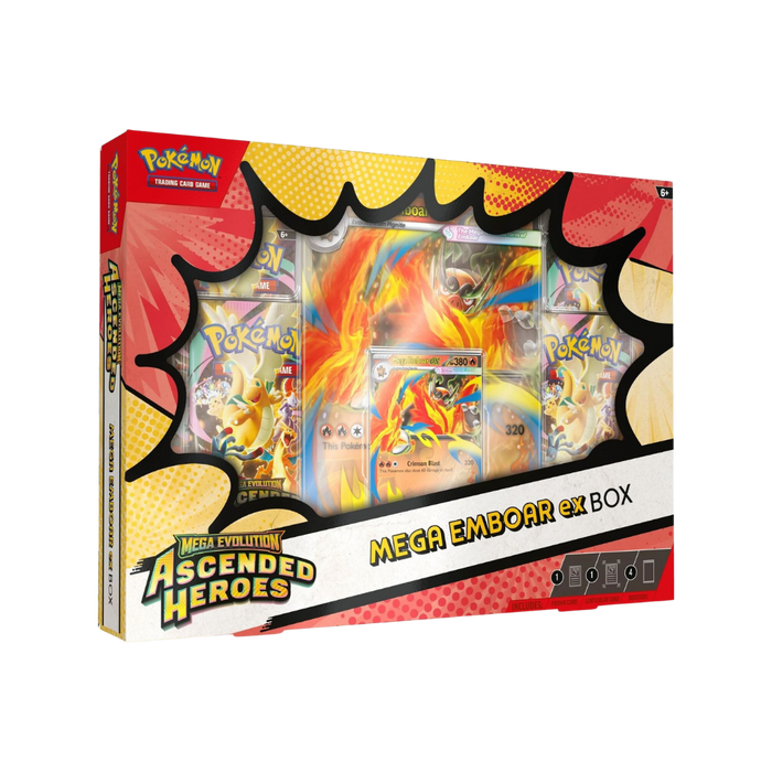 Pokemon Ascended Heroes Mega Emboar EX Box